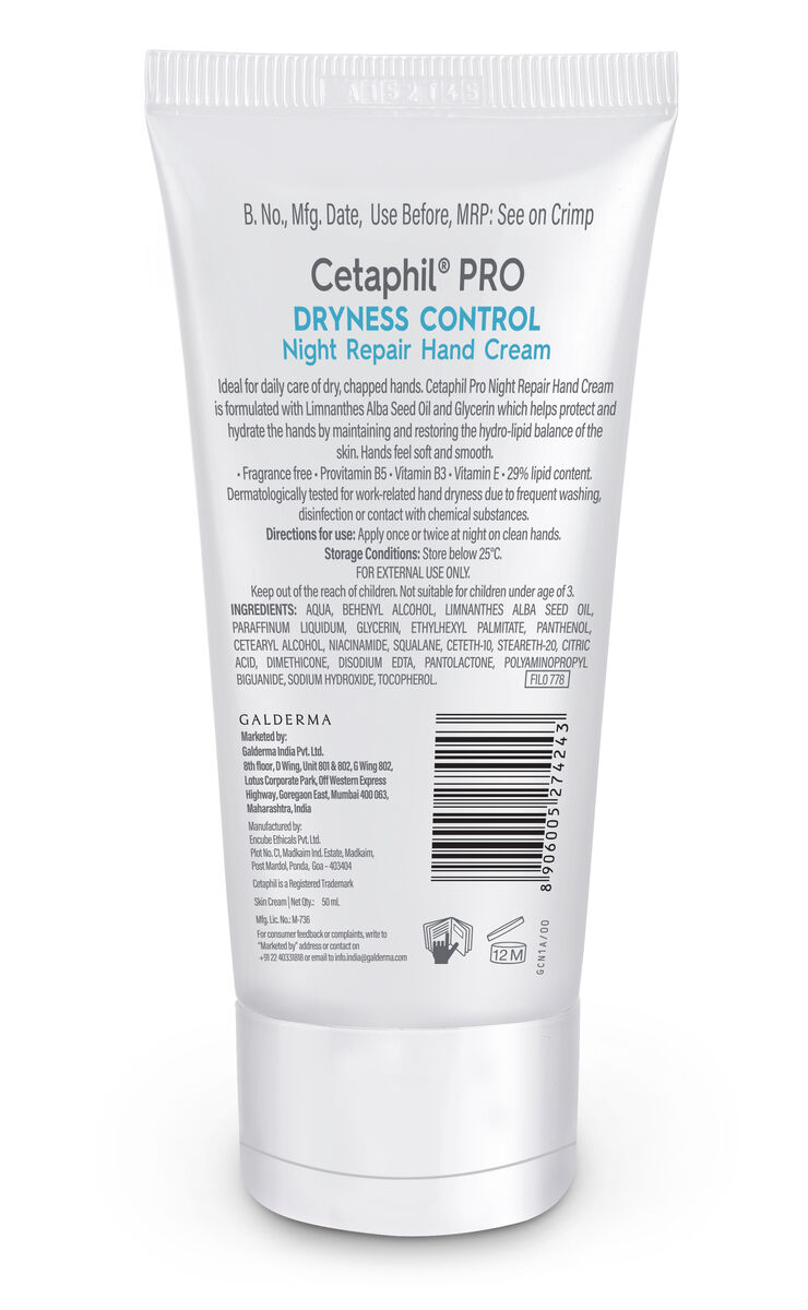 Cetaphil Pro Dryness Control Night Repair Hand Cream